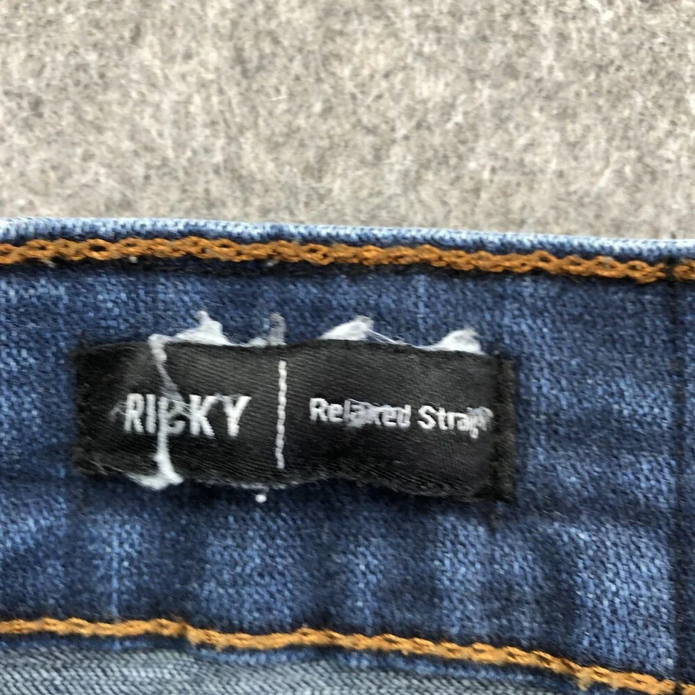True Religion Ricky Jeans Mens 32x30 Blue Medium Wash Relaxed Straight Denim